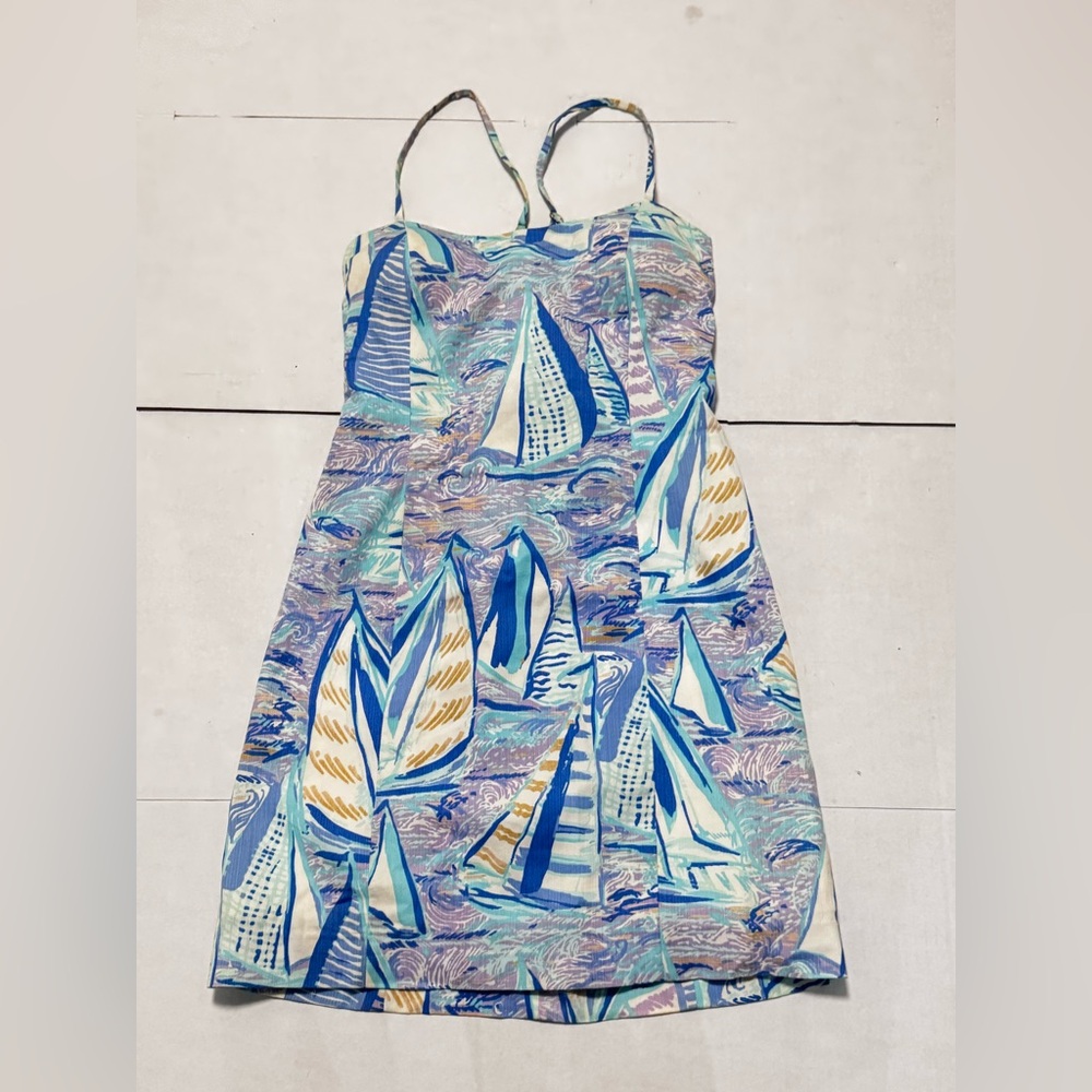 Lilly Pulitzer Sailboat print Mini Dress Size 6